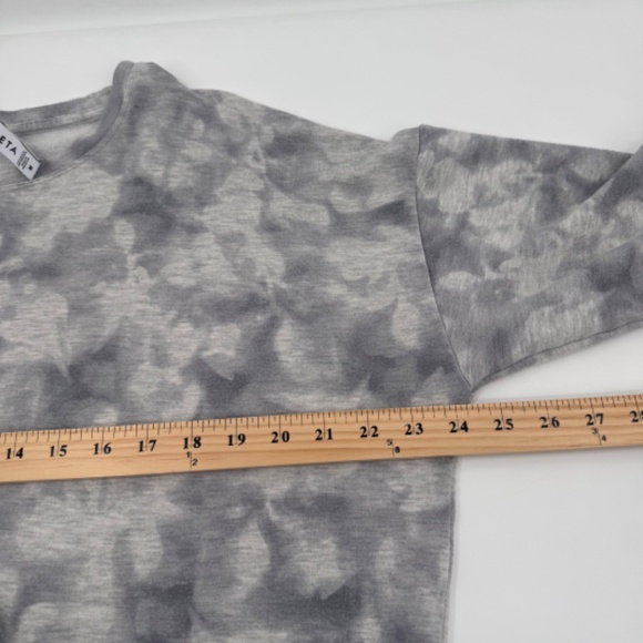 Athleta Sweatshirt Women Medium Gray Studio To Street Tie Dye Relaxed Stretch - Picture 10 of 12